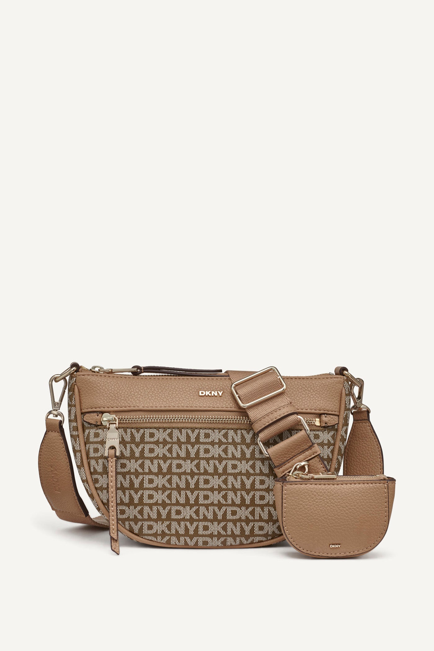 Zoie Logo Crossbody Bag with Panel Design