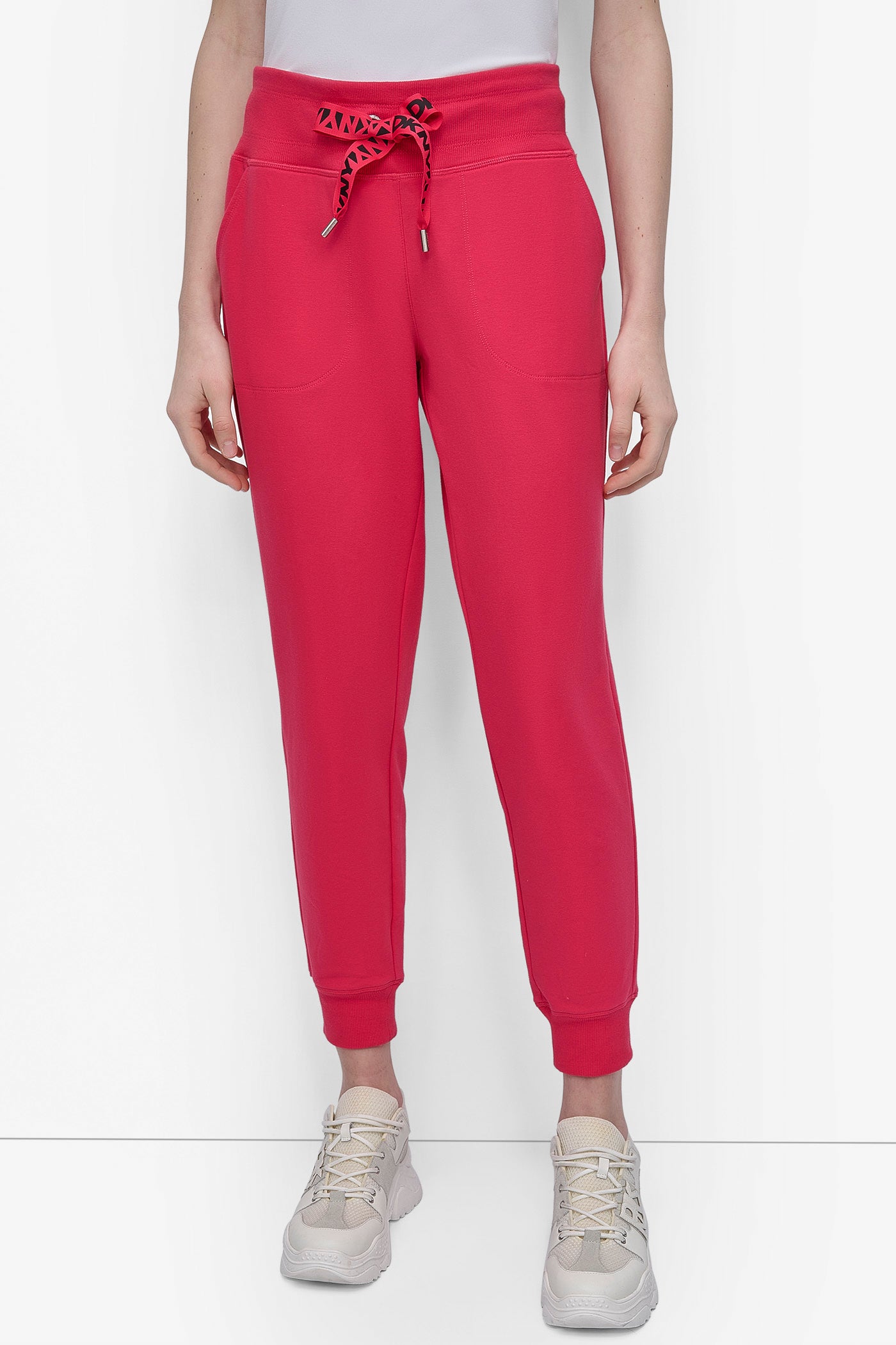 Logo Drawstring Joggers - High-Rise Casual Pants