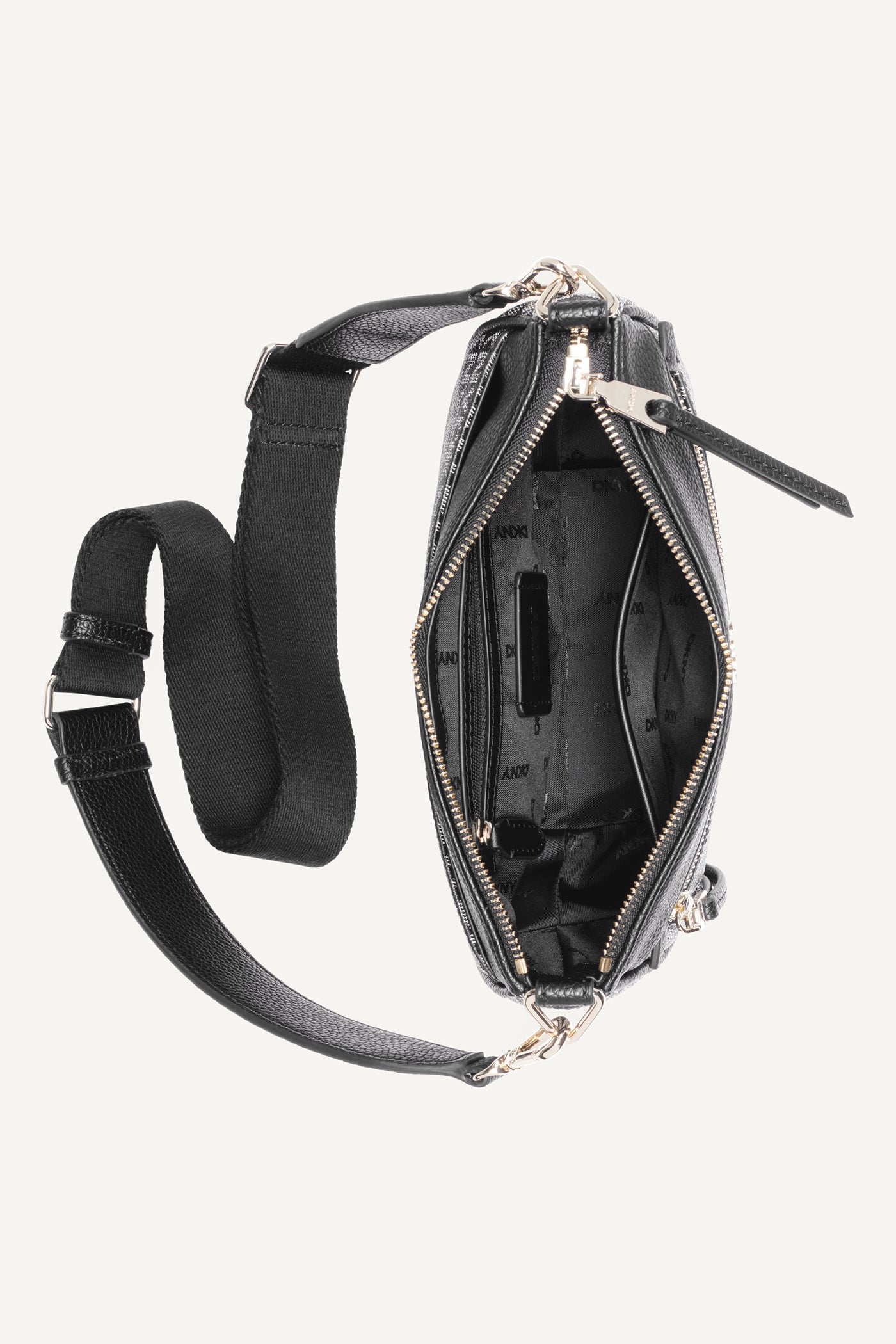 Zoie Logo Crossbody Bag with Panel Design