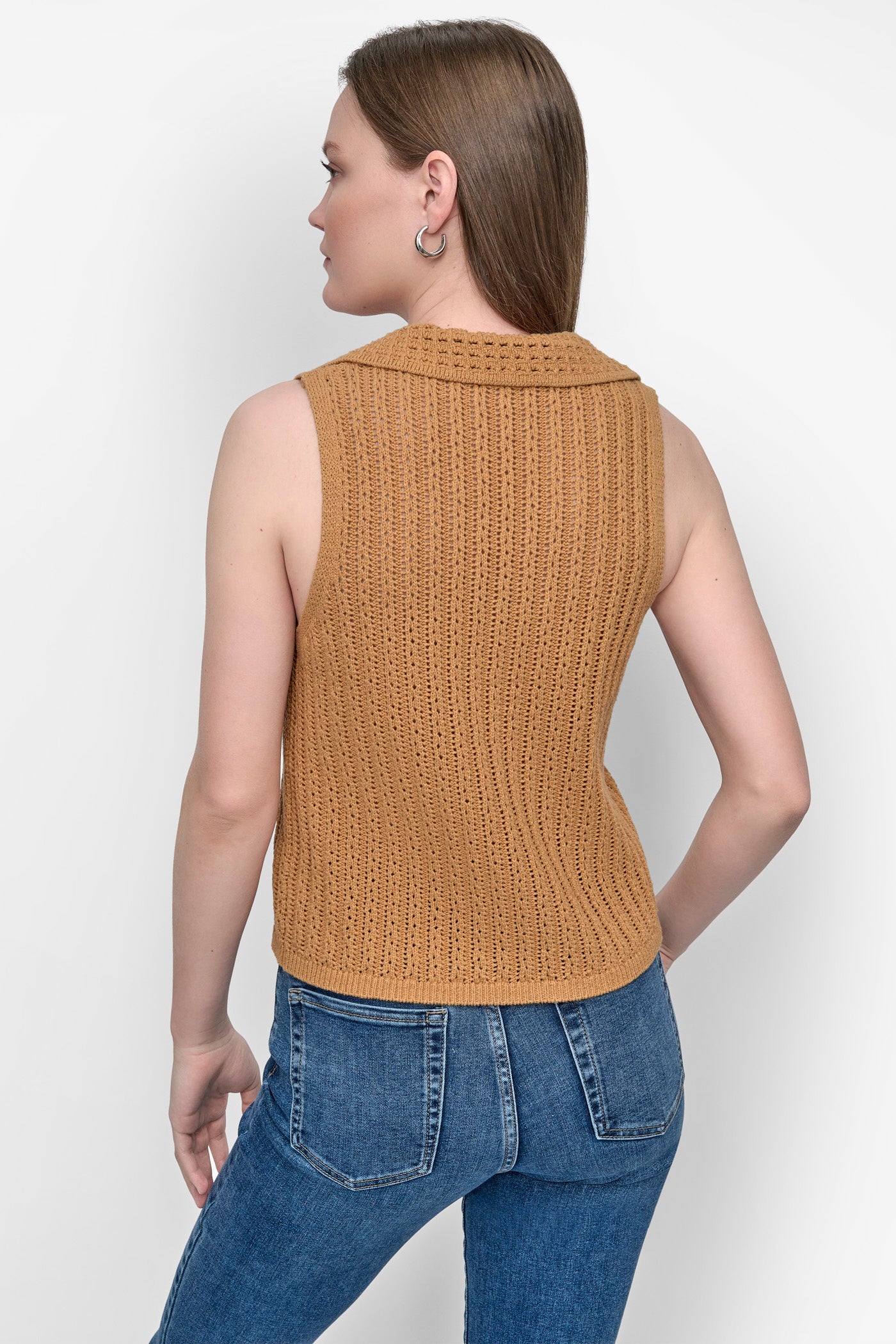 Breathable Open-Knit Polo Shirt
