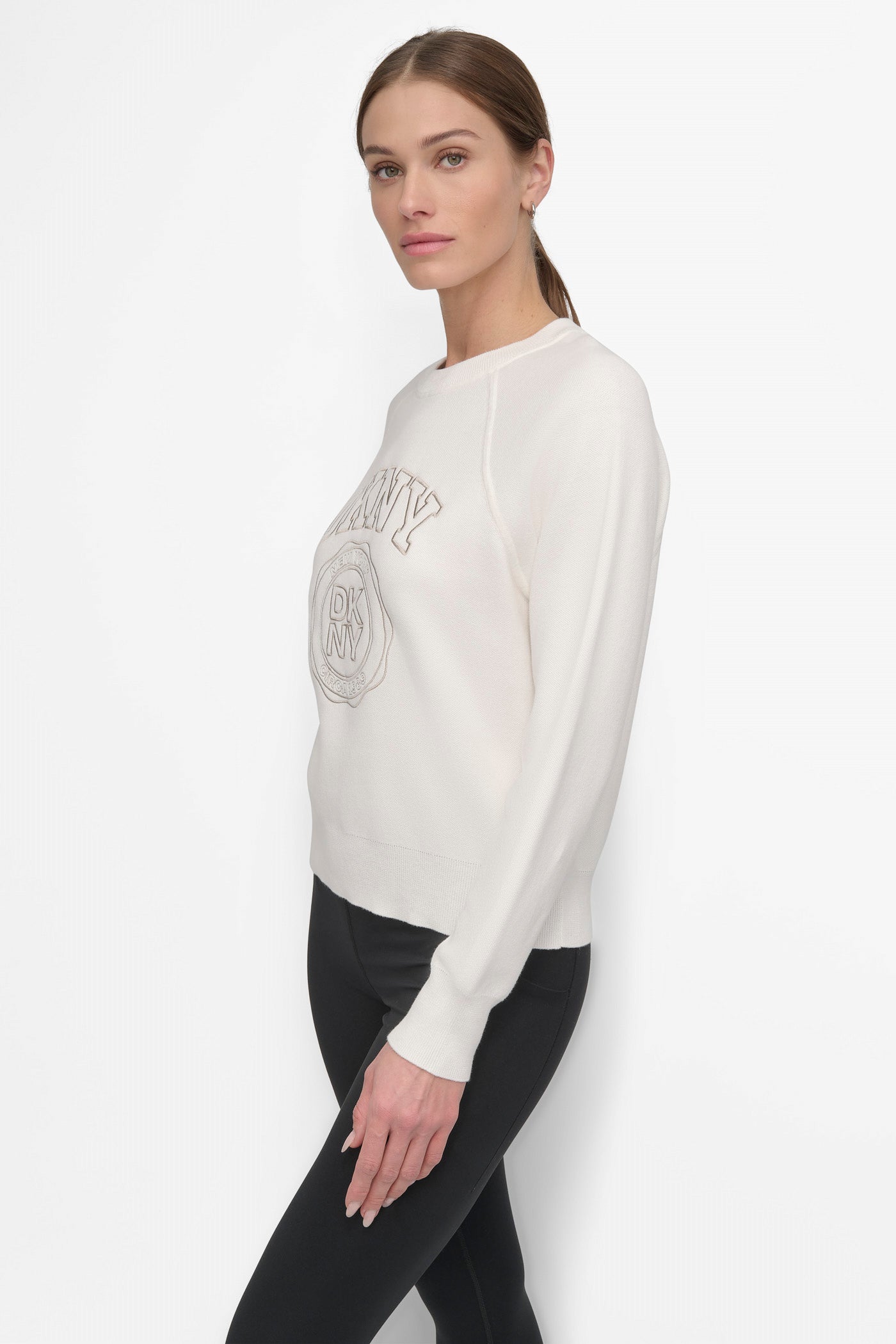 Embroidered Varsity Crewneck Sweatshirt