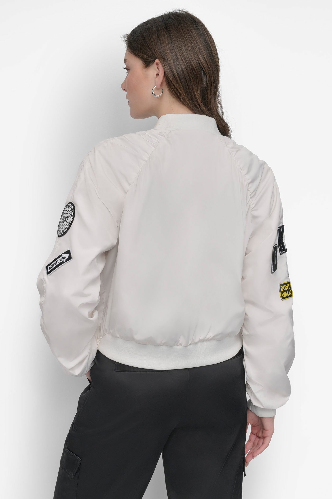 Stylish Cropped Embellished Bomber Jacket