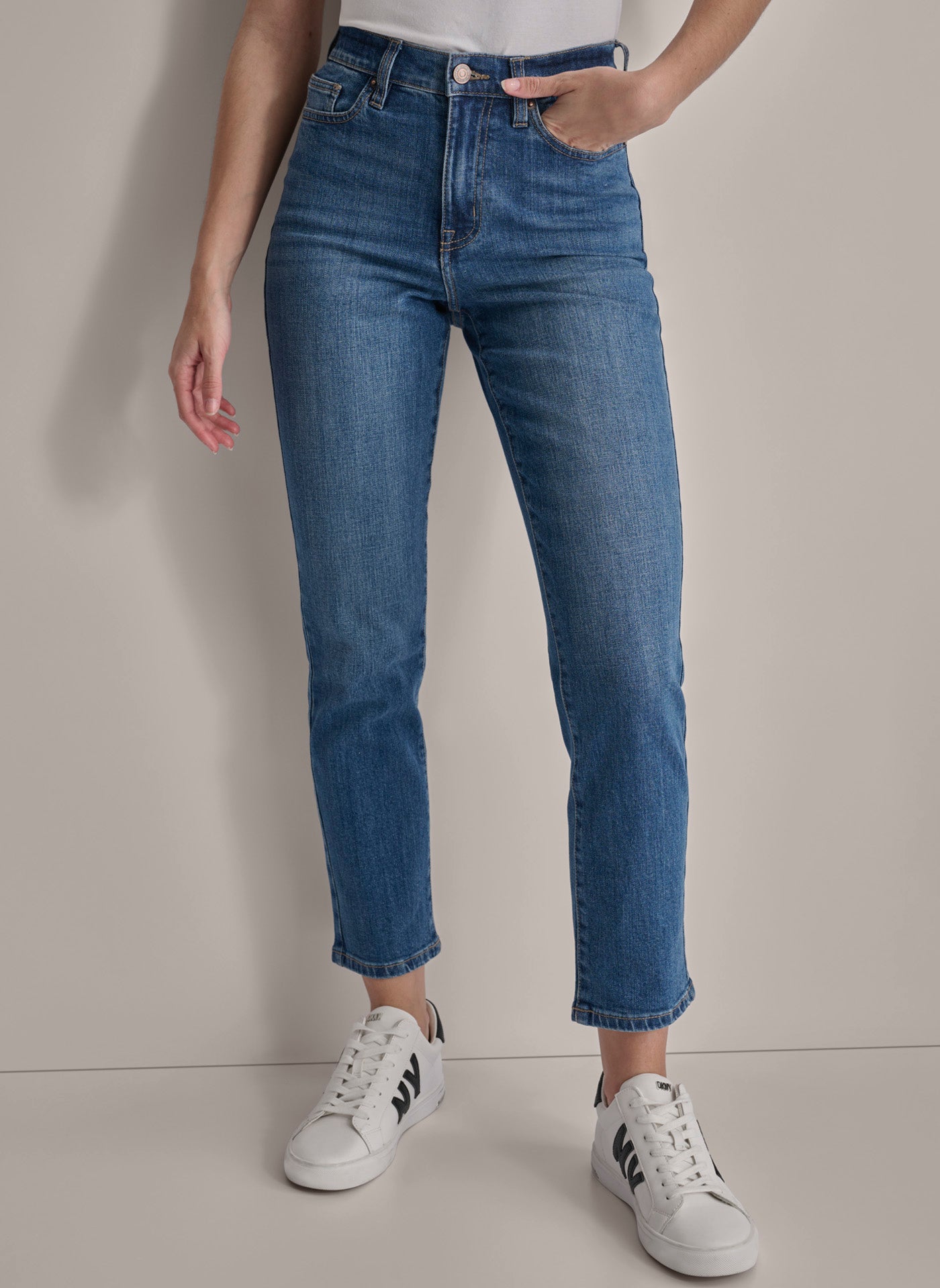 Slim Straight High Rise Jeans for Women