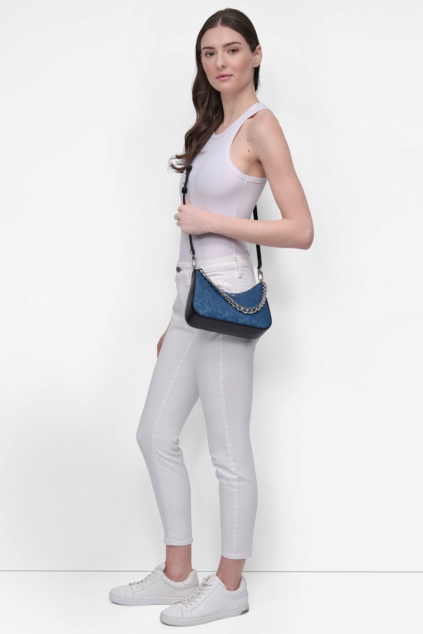 Jenna Embossed Demi Crossbody Purse