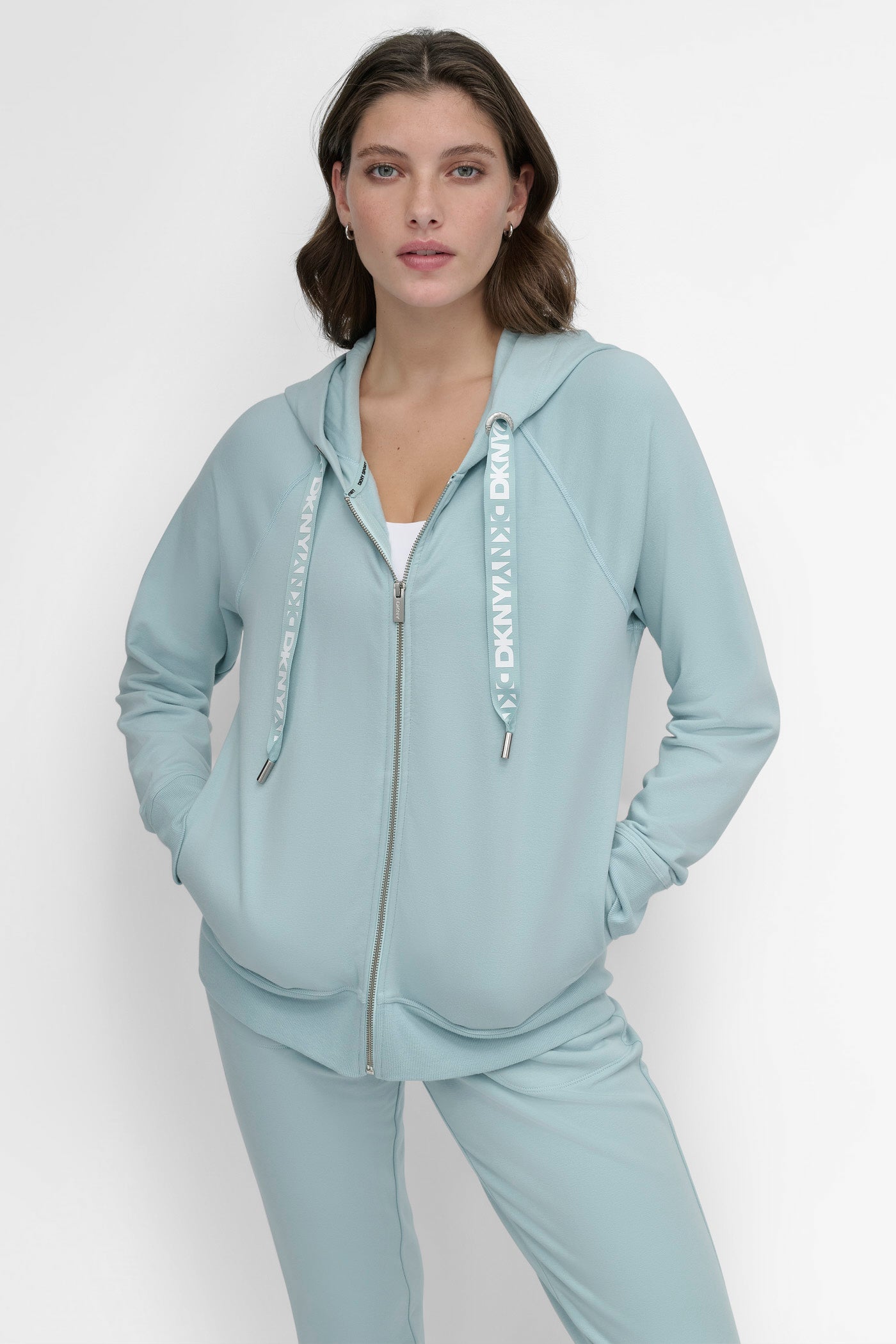 Logo Embroidered Drawstring Hoodie