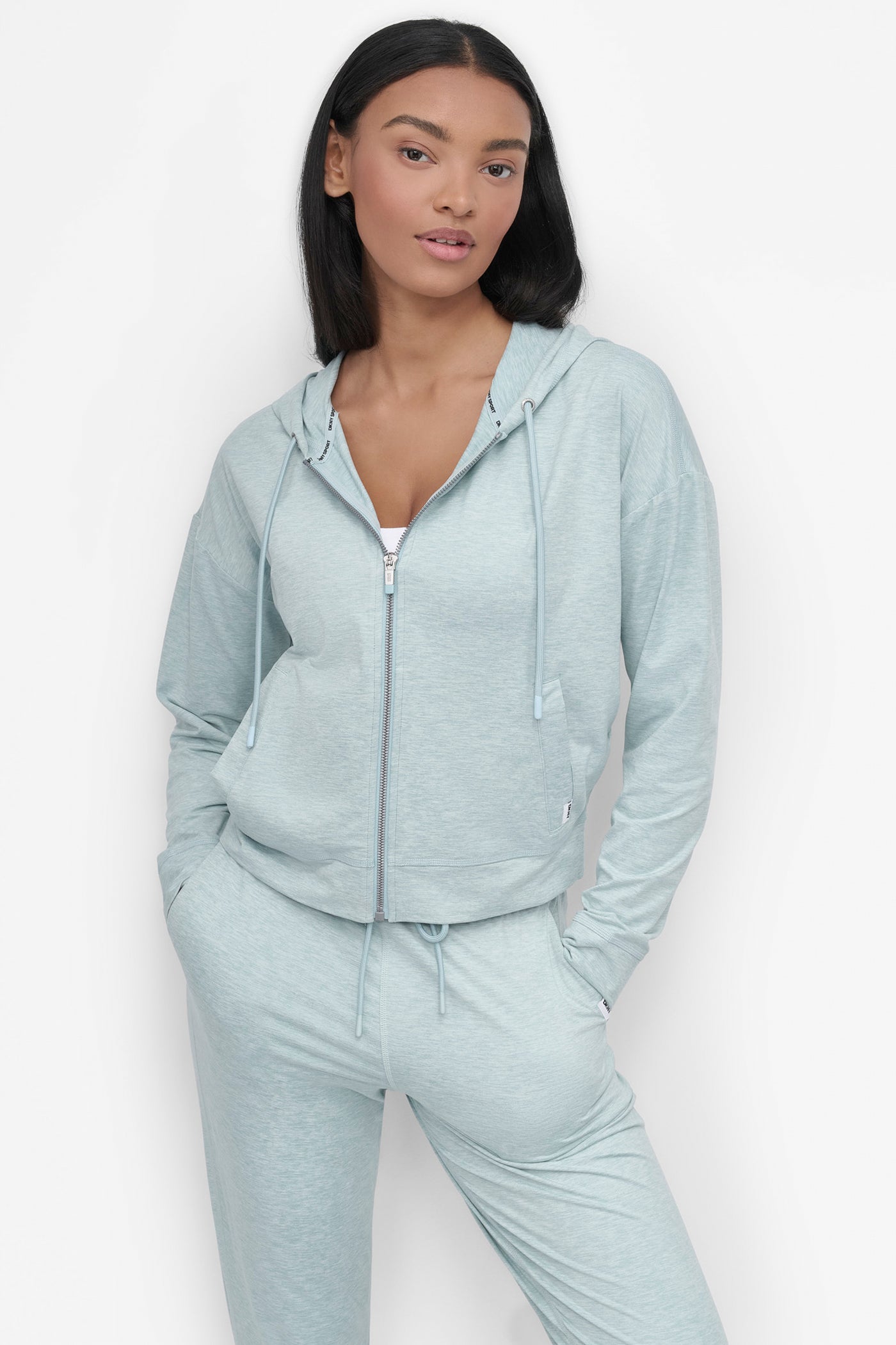 Space-Dyed Cropped Hoodie - Trendy & Comfortable