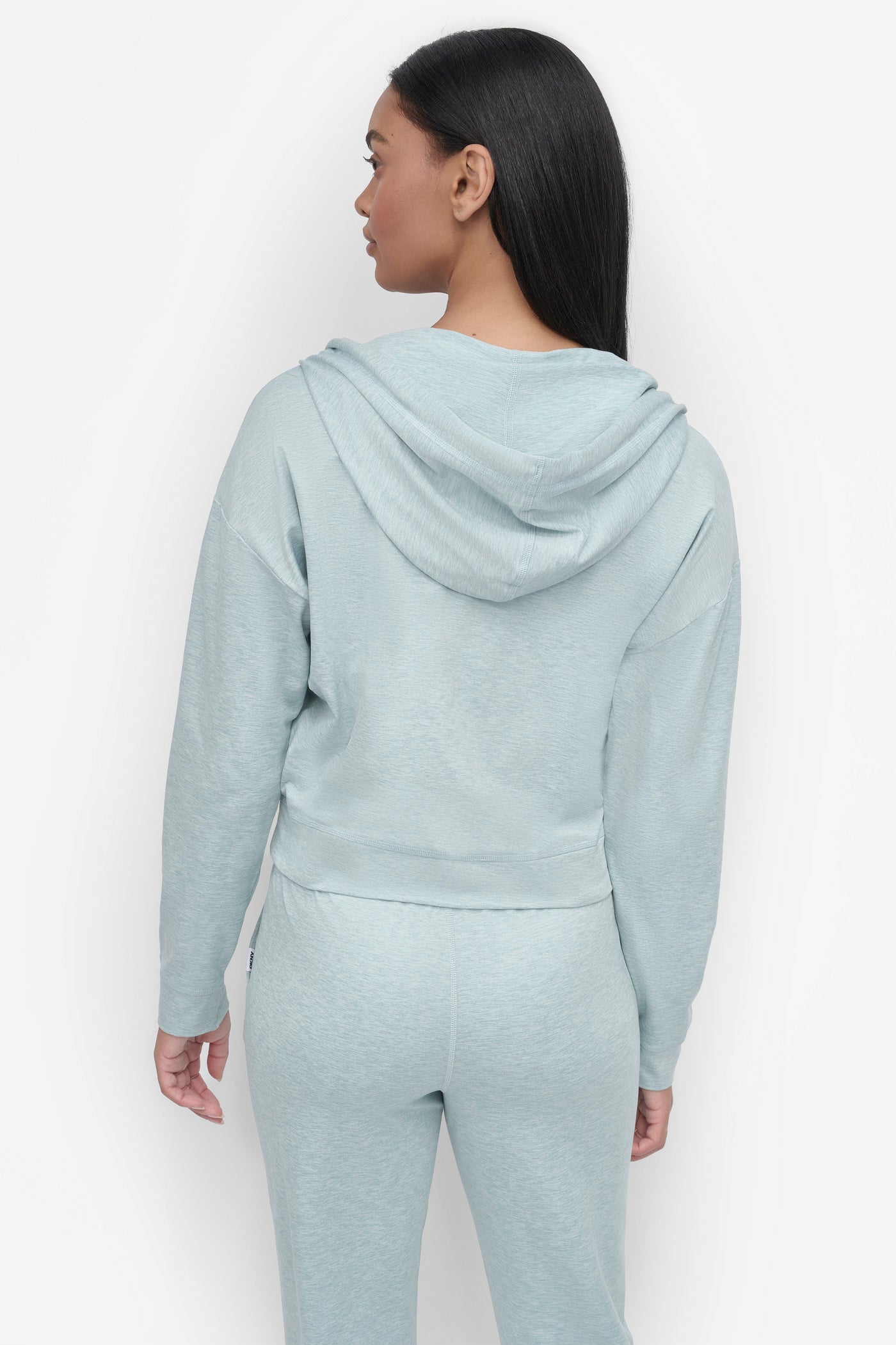 Space-Dyed Cropped Hoodie - Trendy & Comfortable