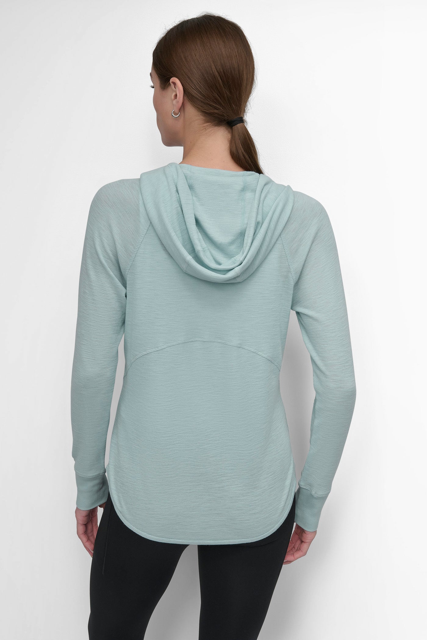 Slub Waffle Knit Hoodie - Soft & Stylish Pullover