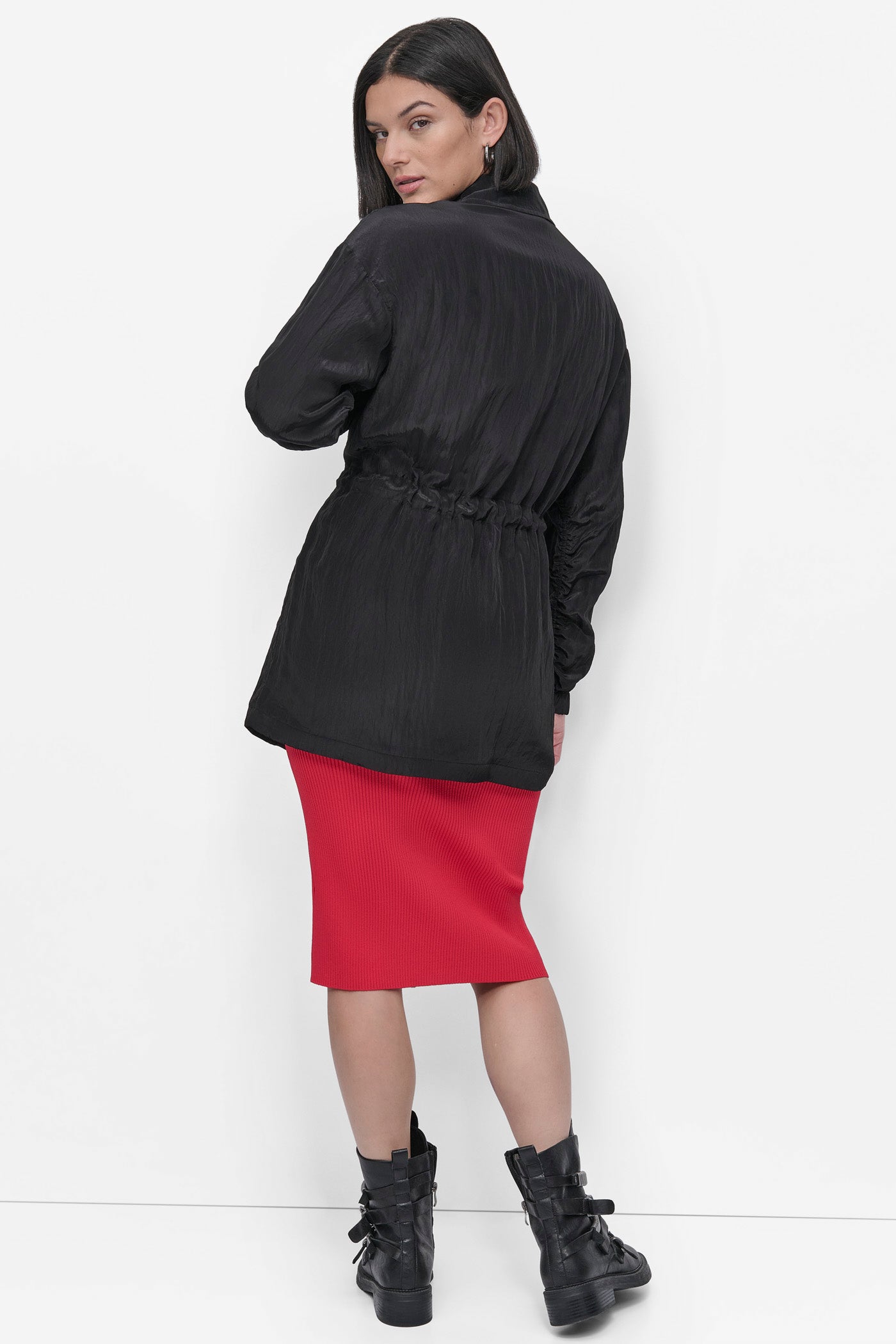 Textured Anarak Jacket with Long Sleeves