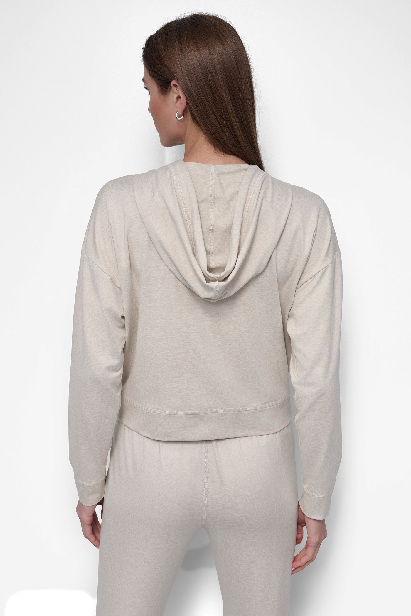Space-Dyed Cropped Hoodie - Trendy & Comfortable