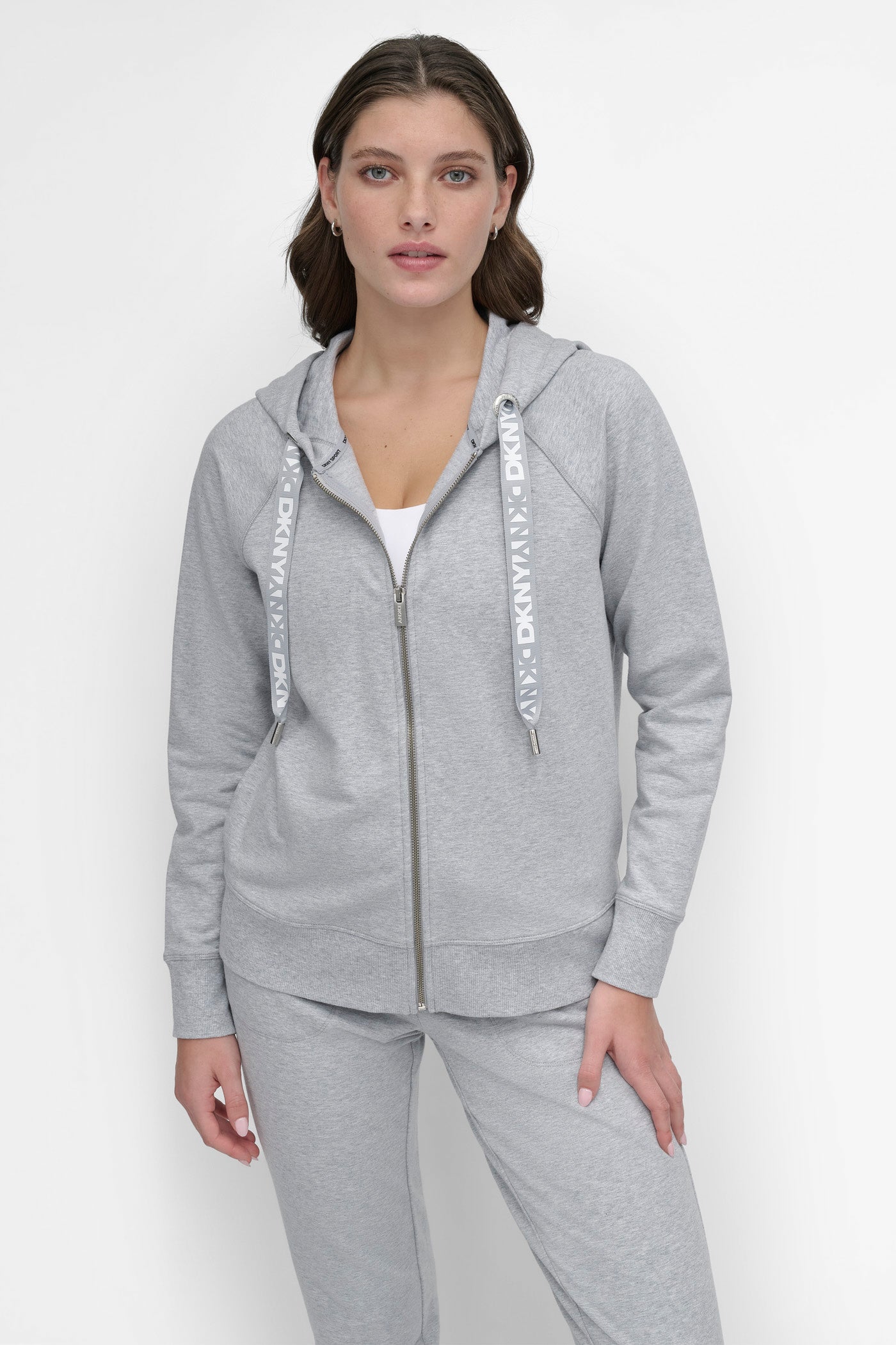 Logo Embroidered Drawstring Hoodie