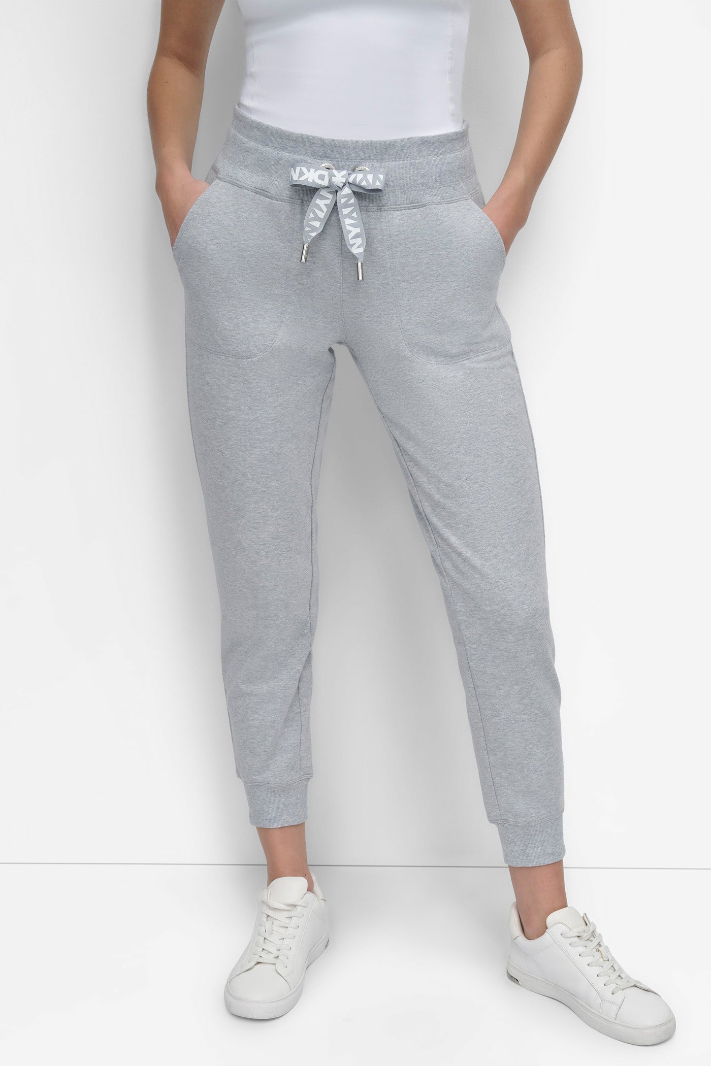 Logo Drawstring Joggers - High-Rise Casual Pants