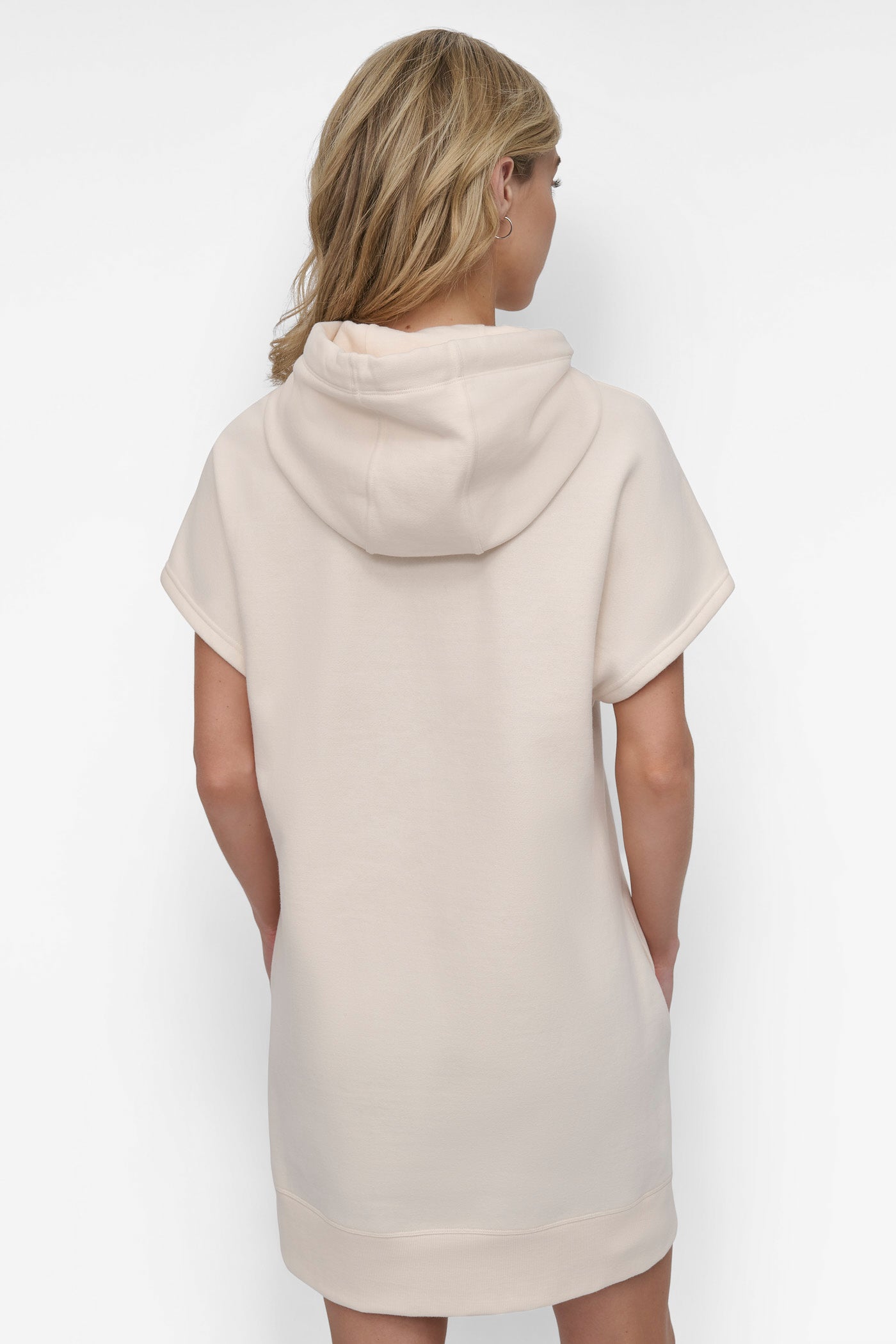 Crystal-Embellished Mini Hoodie Dress
