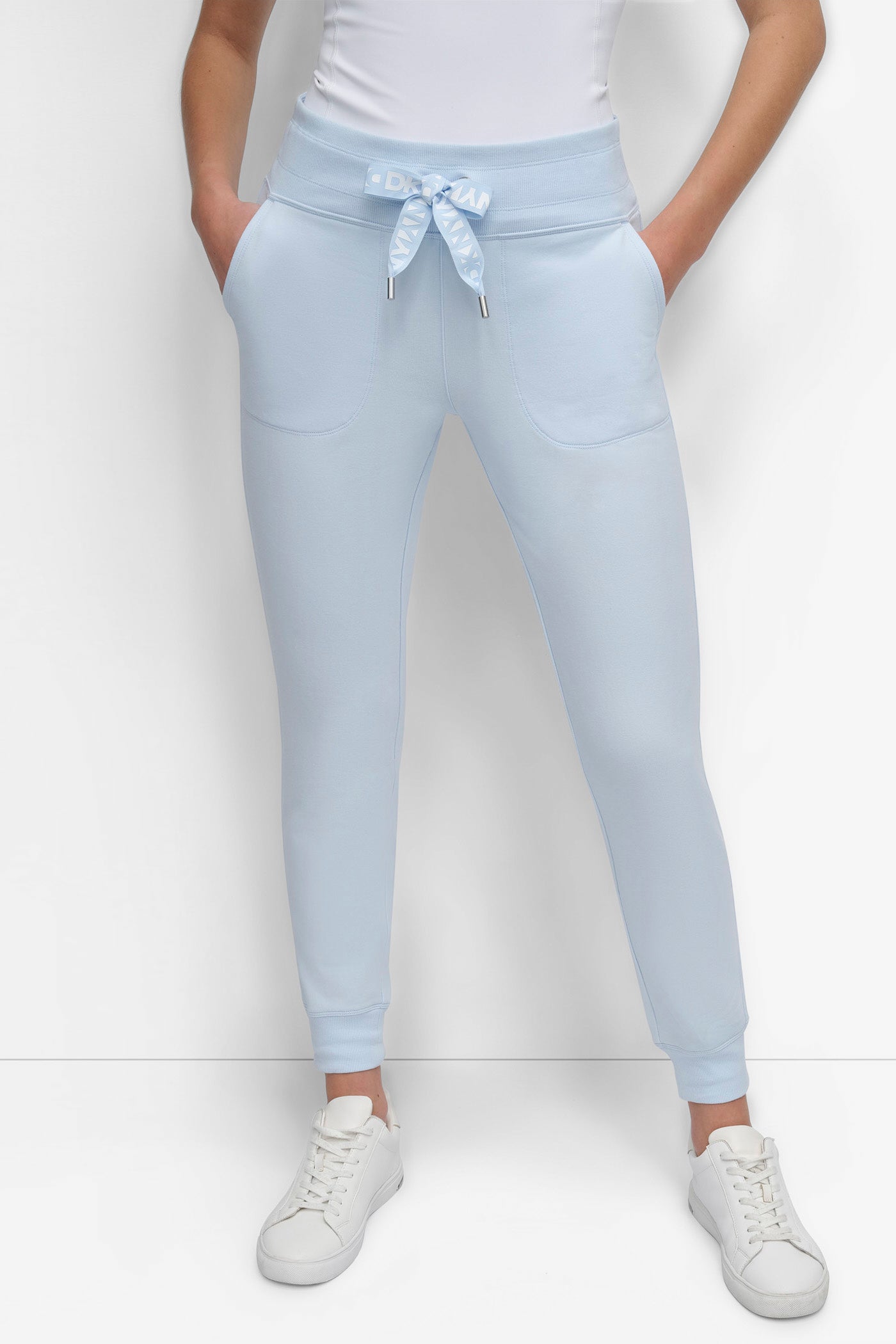 Logo Drawstring Joggers - High-Rise Casual Pants