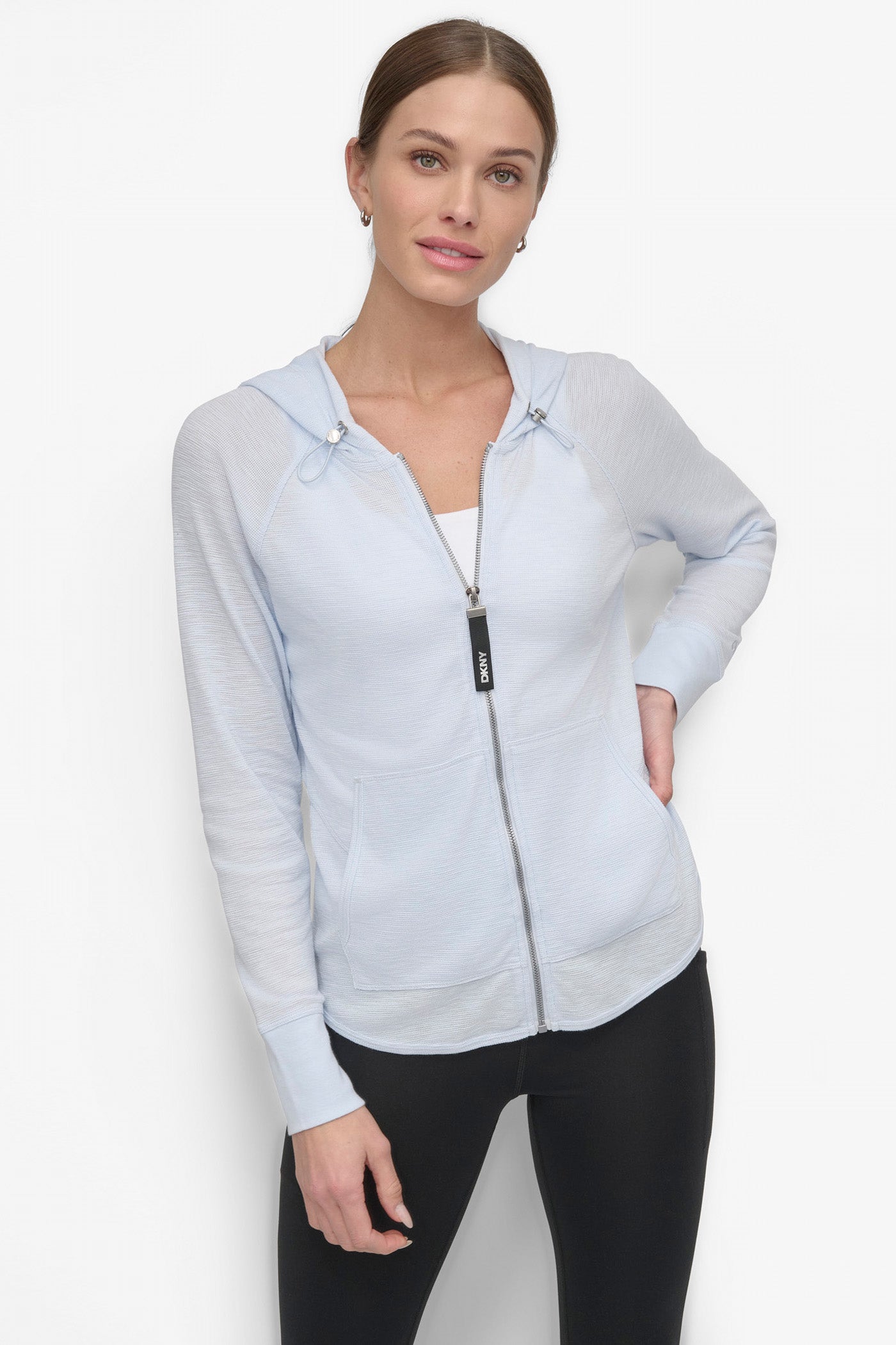 Slub Waffle Knit Hoodie - Soft & Stylish Pullover