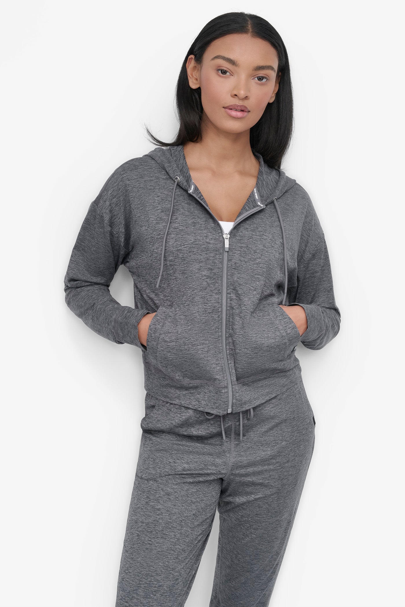 Space-Dyed Cropped Hoodie - Trendy & Comfortable