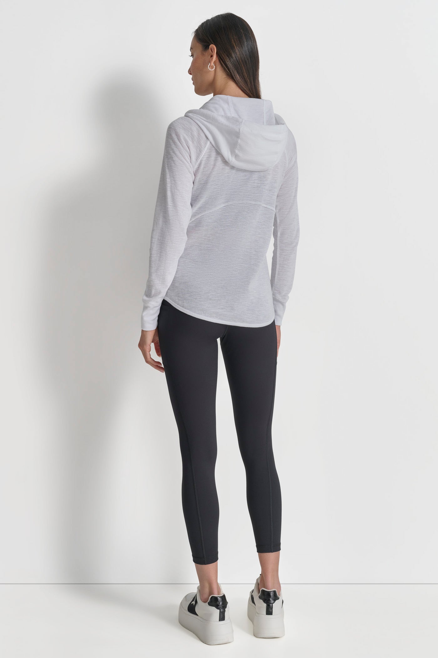 Slub Waffle Knit Hoodie - Soft & Stylish Pullover