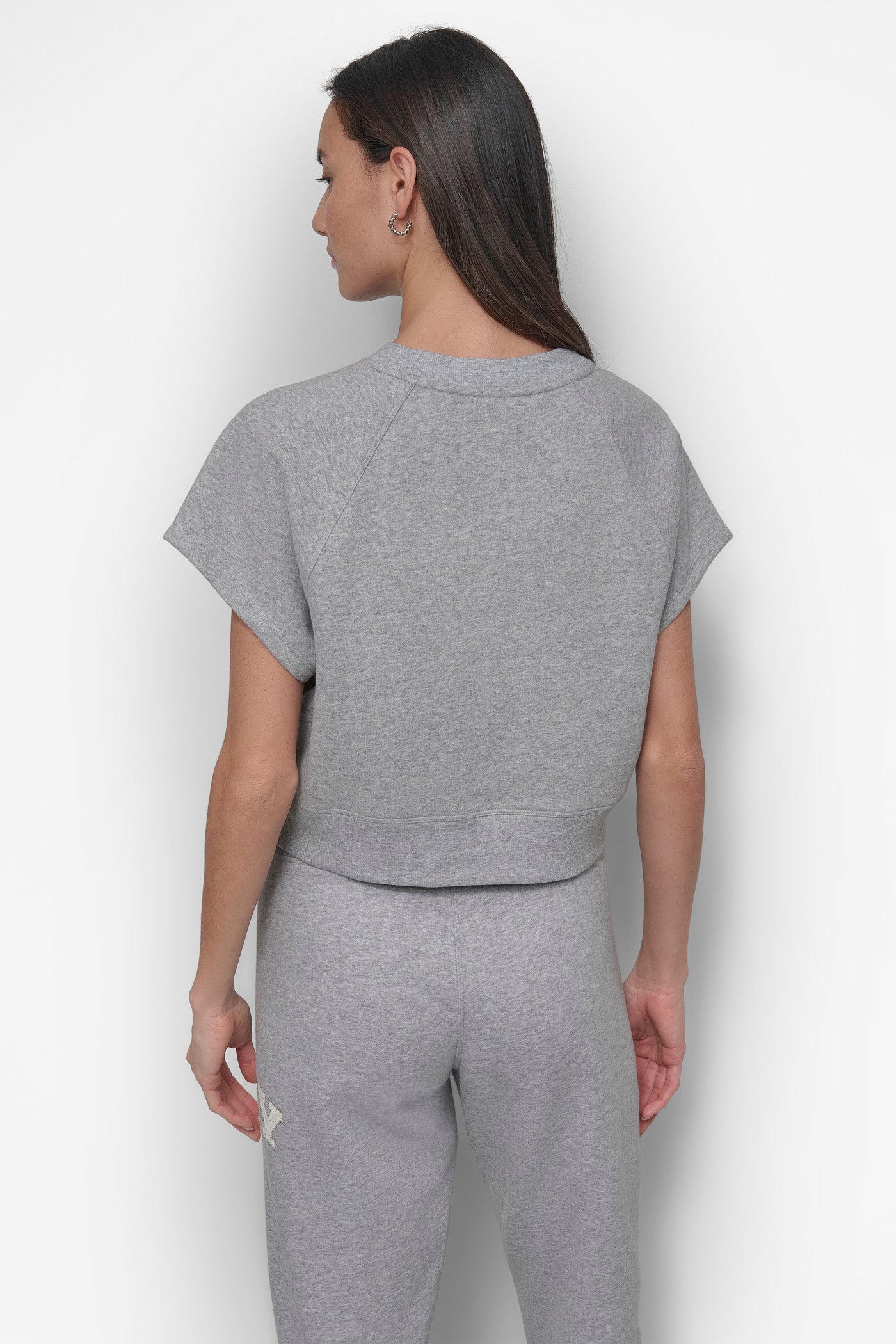 Cropped Logo Sweatshirt with Crystal Embellishment