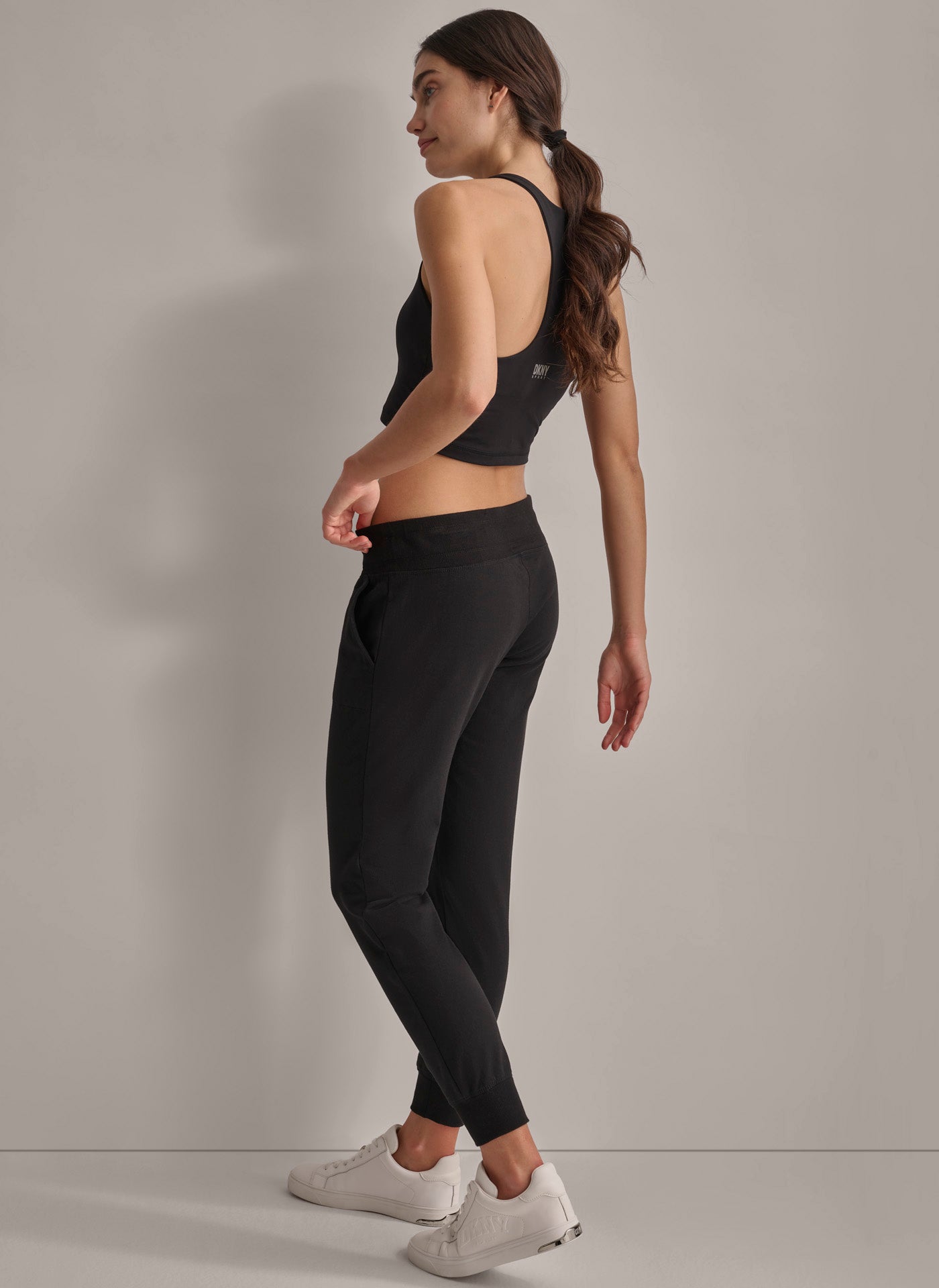 Two-Tone Drawcord Jogger Pants for Casual Wear
