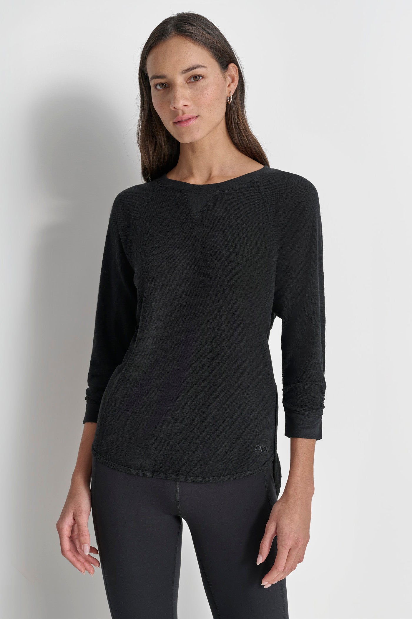 Ruché Slub Waffle-Knit 3/4 Sleeve Tee
