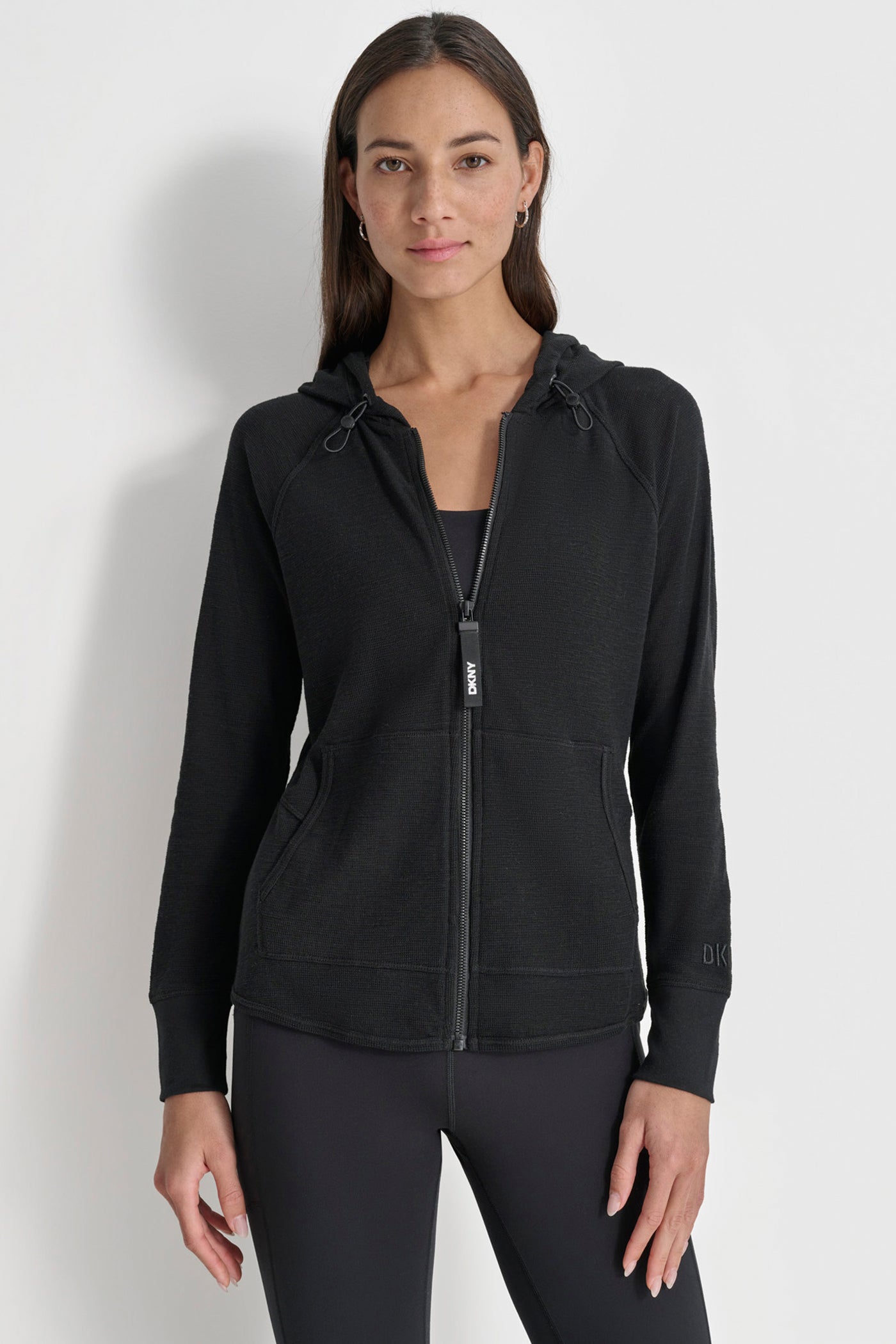 Slub Waffle Knit Hoodie - Soft & Stylish Pullover