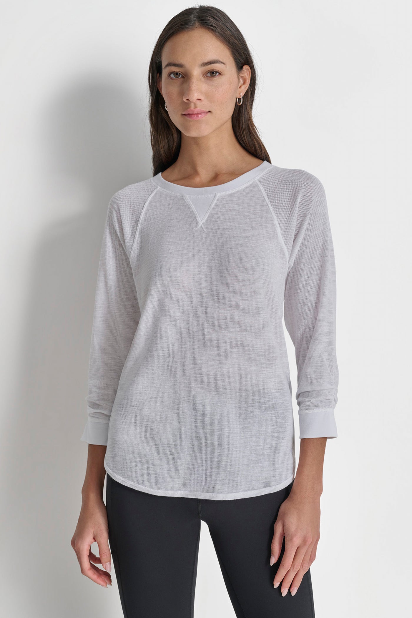 Ruché Slub Waffle-Knit 3/4 Sleeve Tee