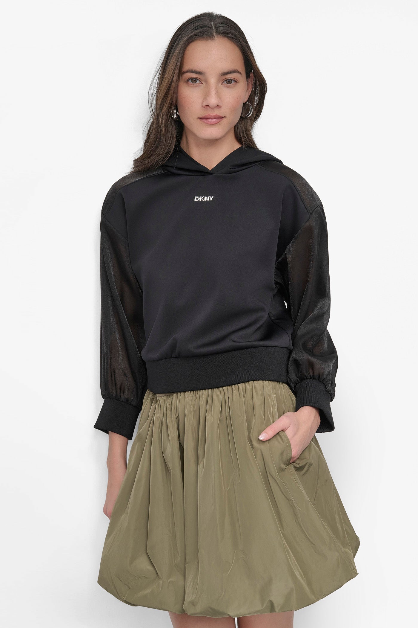 Crop Logo Hoodie - Stylish Pullover for Everyday Wear