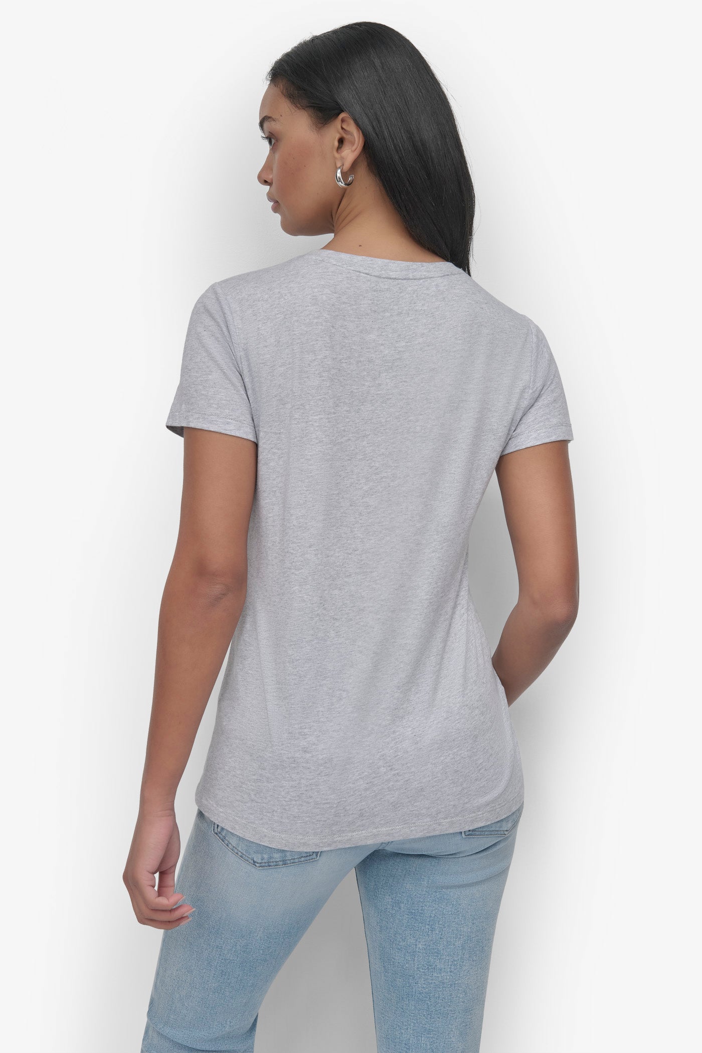 DKNY Embellished Logo Tee - Stylish Statement Top