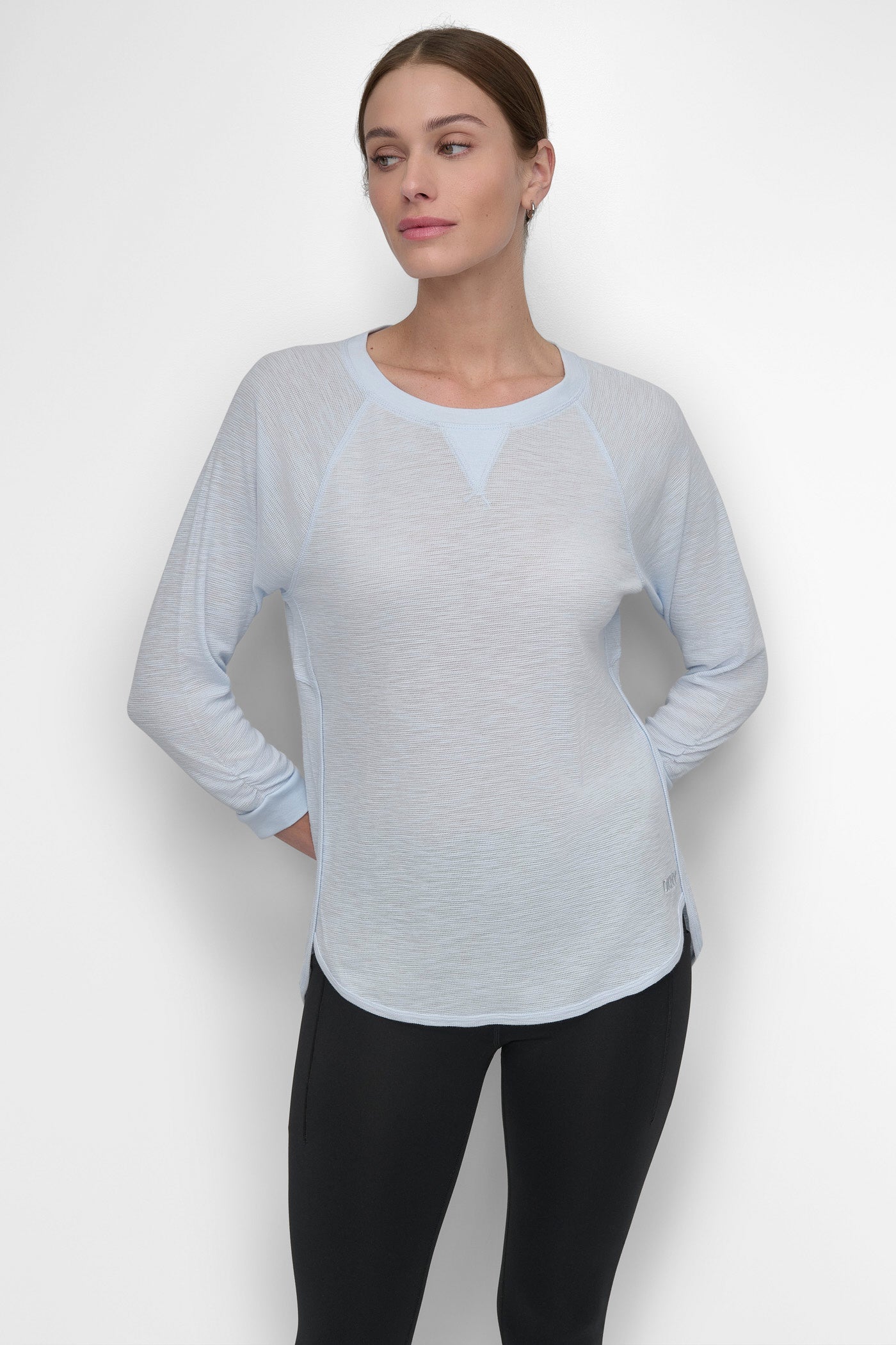 Ruché Slub Waffle-Knit 3/4 Sleeve Tee