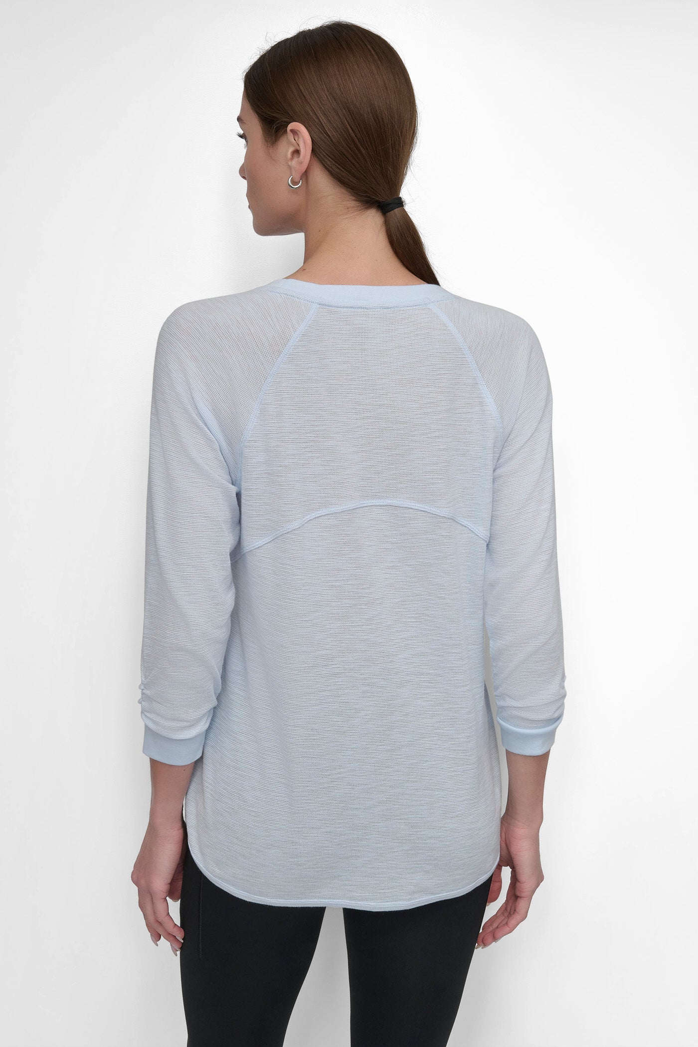Ruché Slub Waffle-Knit 3/4 Sleeve Tee