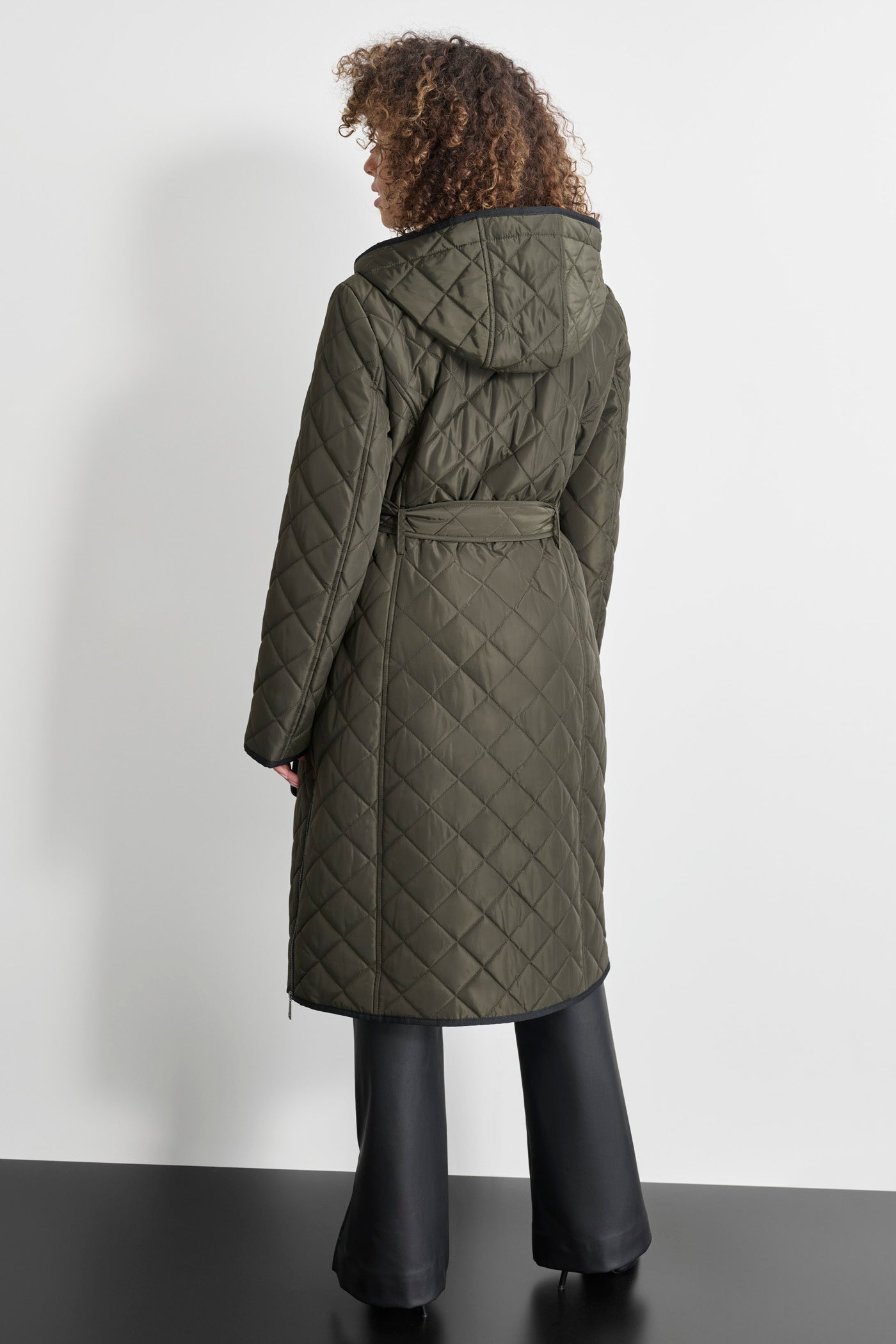 Stylish Quilted Long Trench Coat