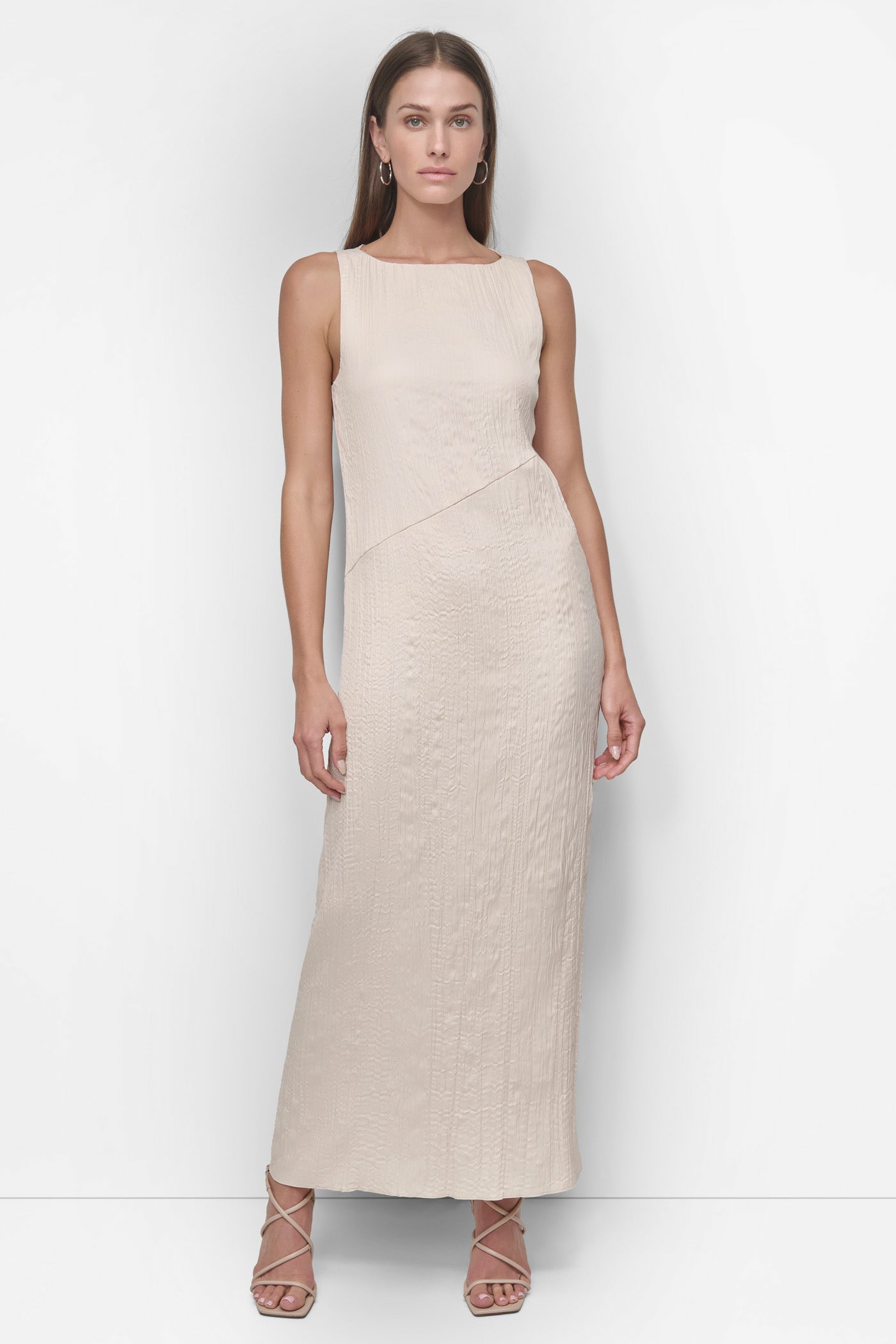 Broomstick Twill Midi Dress - Sleeveless