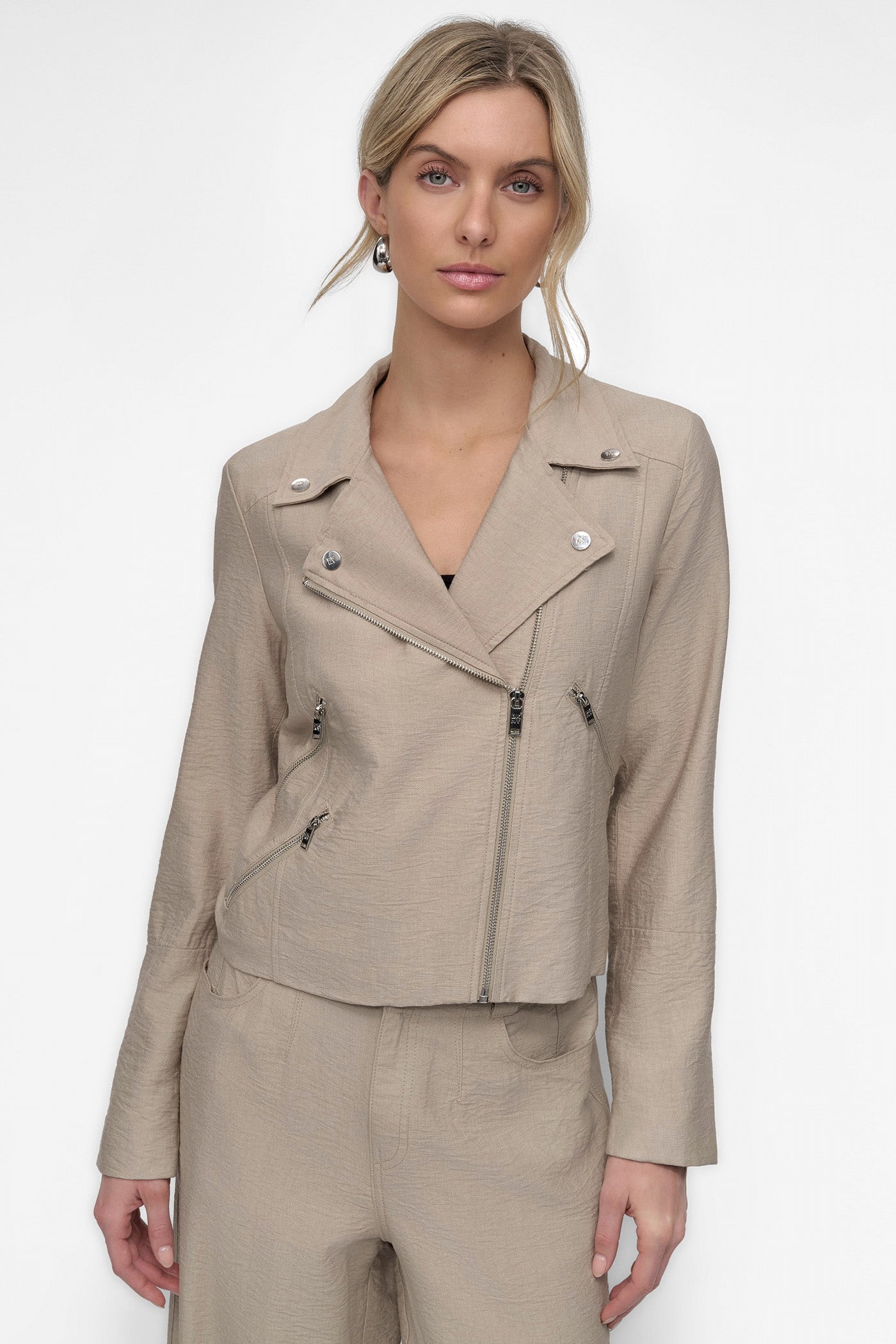 Crinkle Zipper Jacket for Stylish Layering
