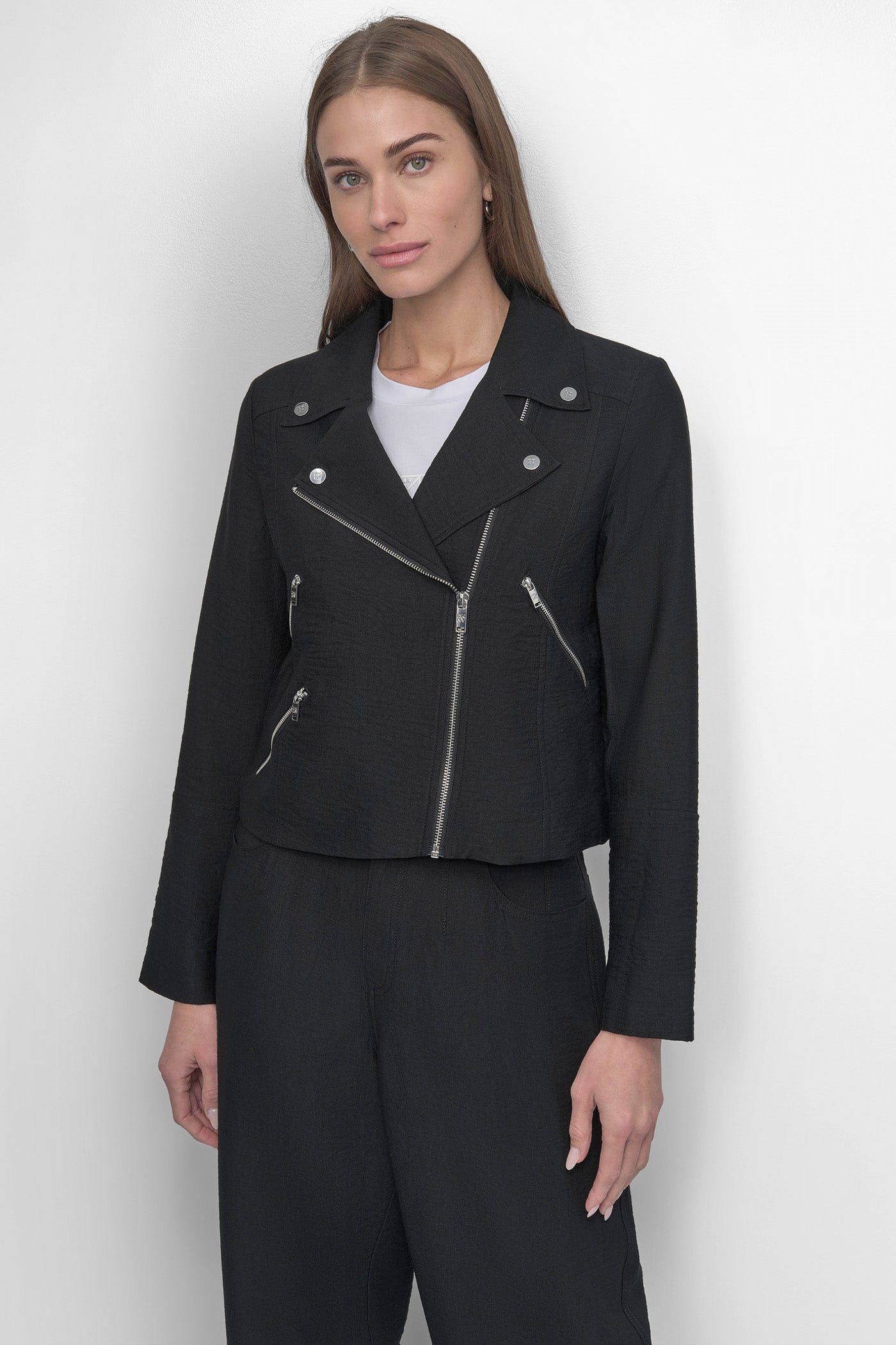 Crinkle Zipper Jacket for Stylish Layering