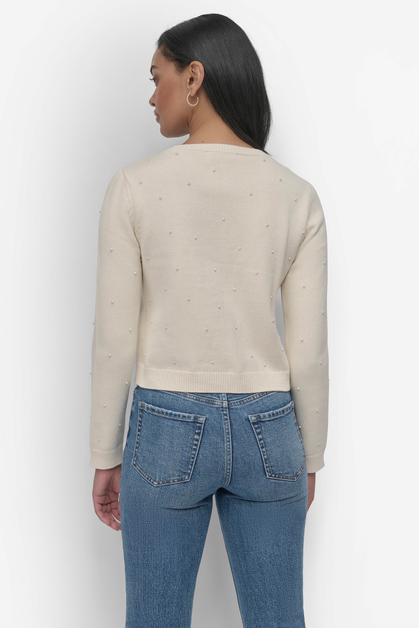 Classic Long Sleeve Crewneck Cardigan