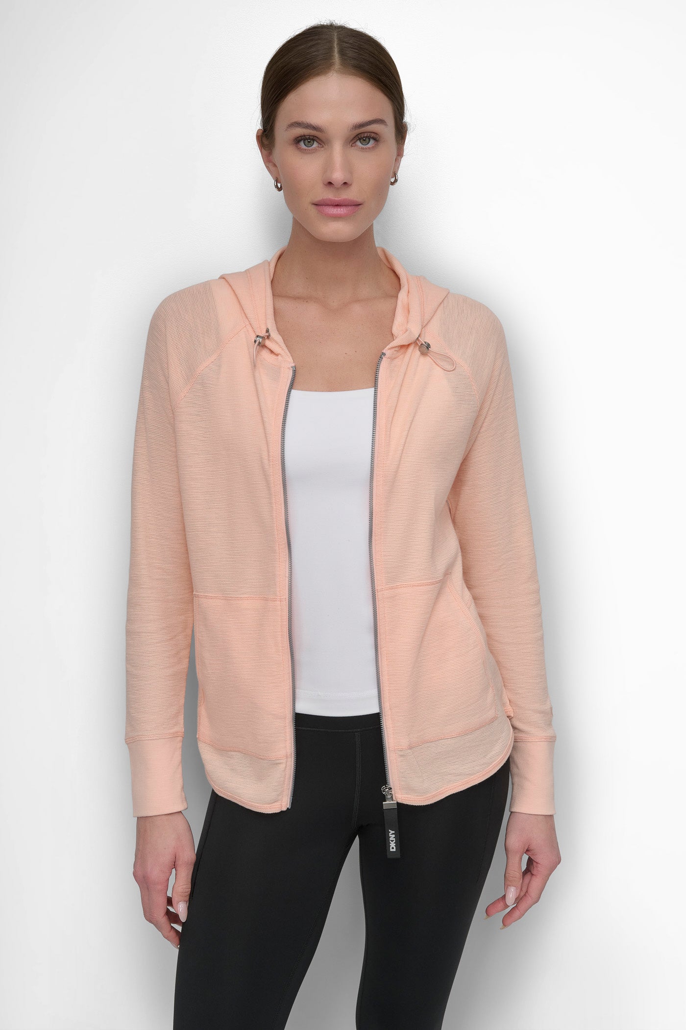 Slub Waffle Knit Hoodie - Soft & Stylish Pullover