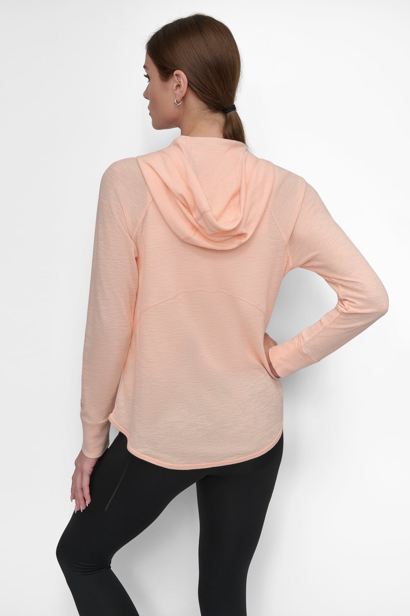 Slub Waffle Knit Hoodie - Soft & Stylish Pullover