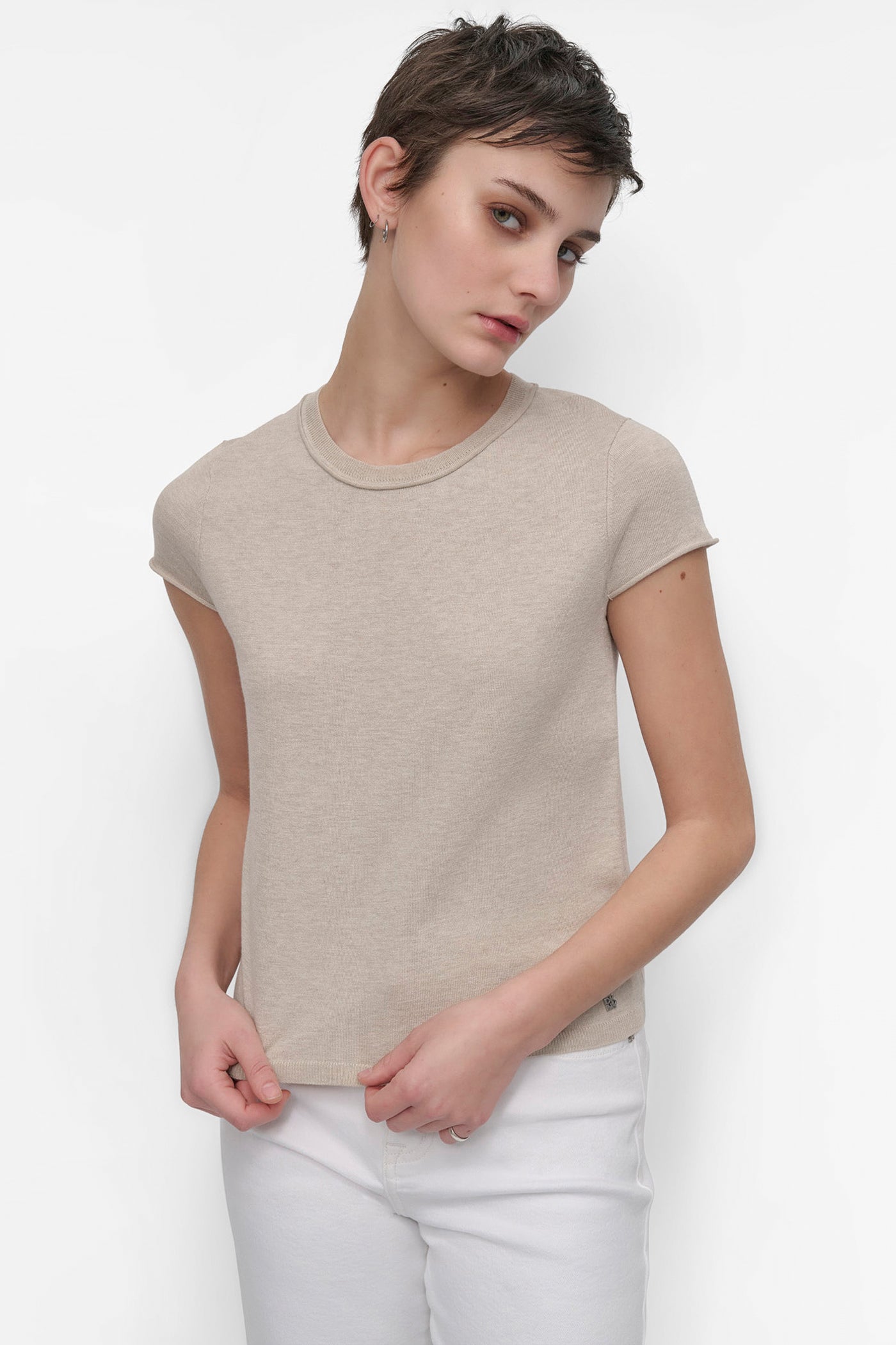 Classic Cap Sleeve Knit Top