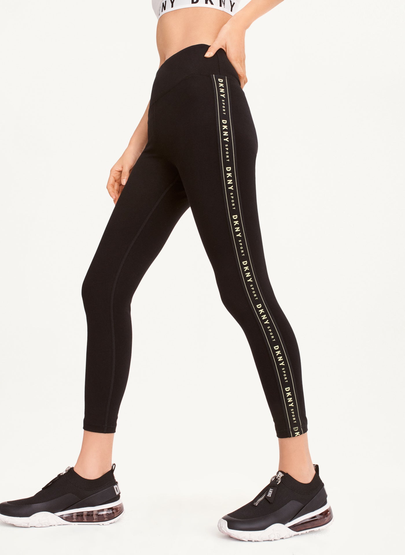 High-Waist Logo Taping Yoga Leggings